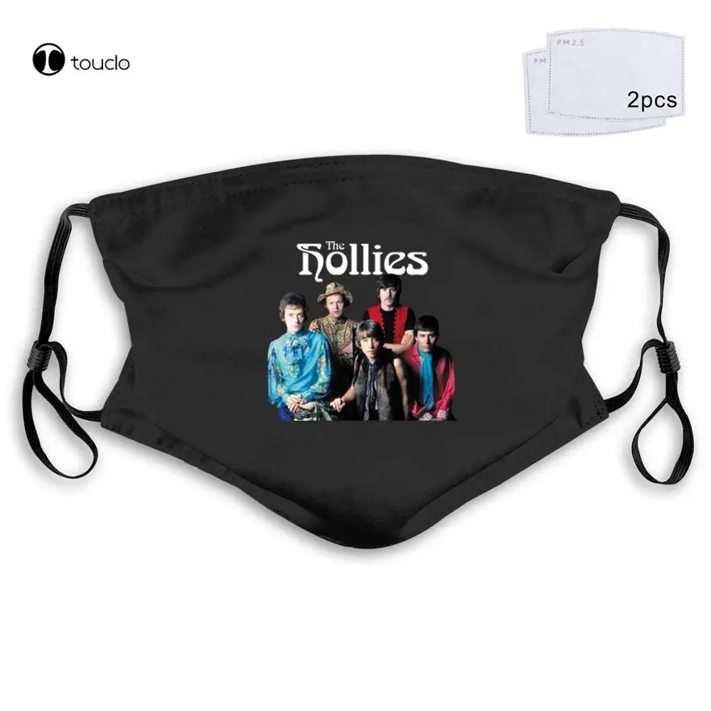 

ReaGuo Men's The Hollies Band Face Mask Filter Pocket Cloth Reusable Washable