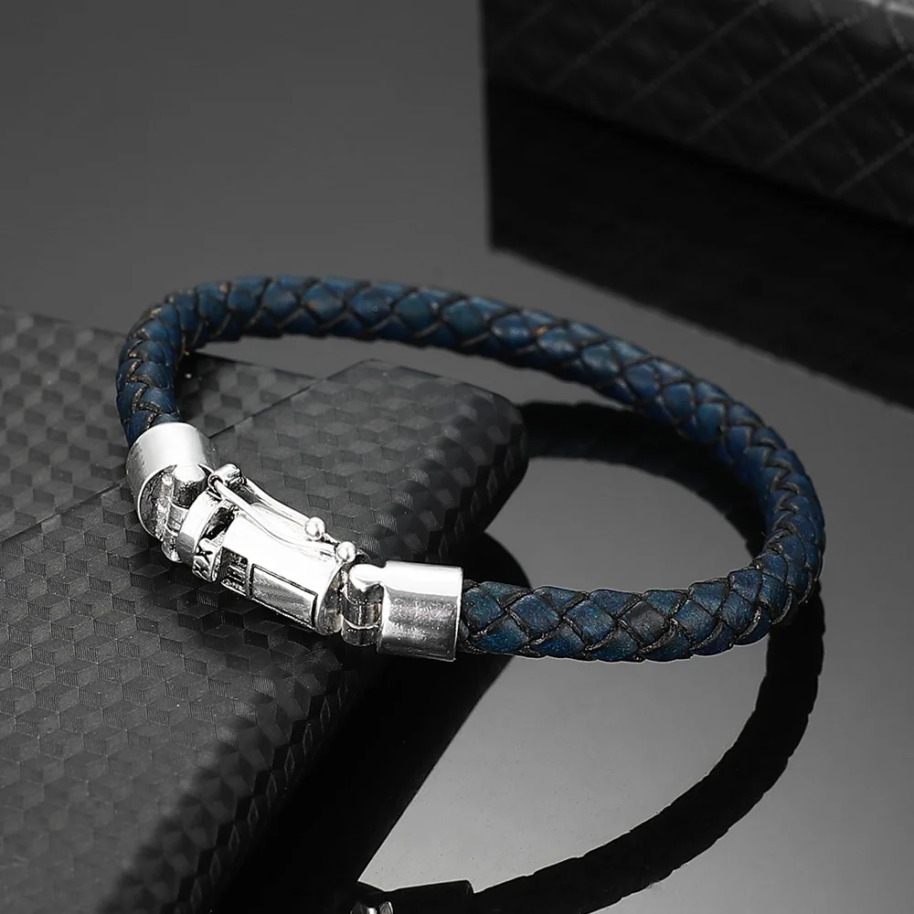 2019 Fashion Leather Chain Genuine Leather Bracelet Men Vintage Male Braid Jewelry for Women Man Buddha Bracelet