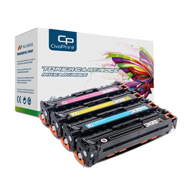 Civoprint Compatible toner cartridge CB540A 540 CB541A CB542A CE322A CF212X CB540 for HP laserJet CP1213 CP1214 CP1215 CP1216