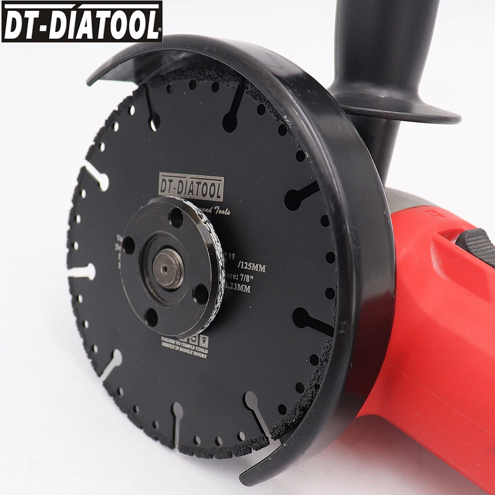 DT-DIATOOL 1pc Dia 125mm/5 "Vacuümgesoldeerde Diamant Zaagblad Alle Doeleinden Doorslijpschijf Voor Staal ijzer Wapening Gewapend Beton