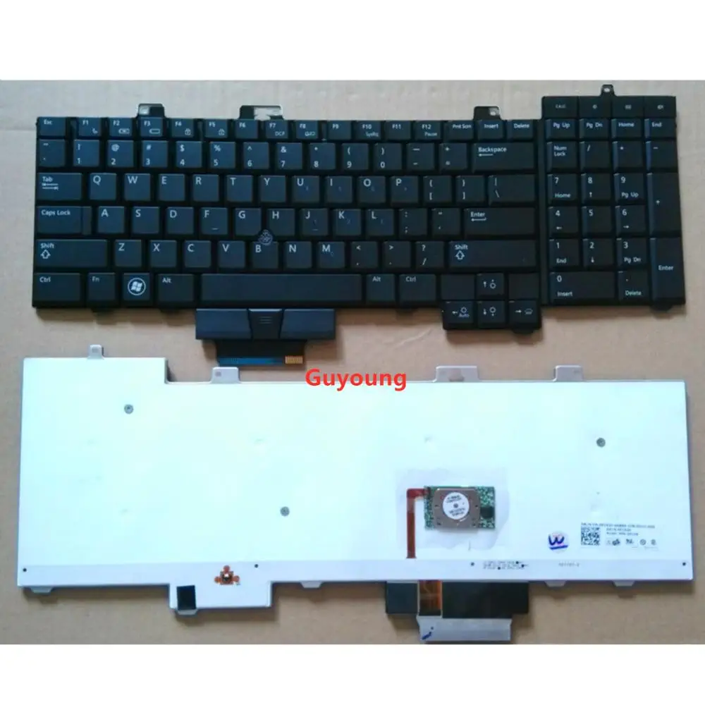 Replace laptop US keyboard For DELL Precision M6400 M6500 backlight English