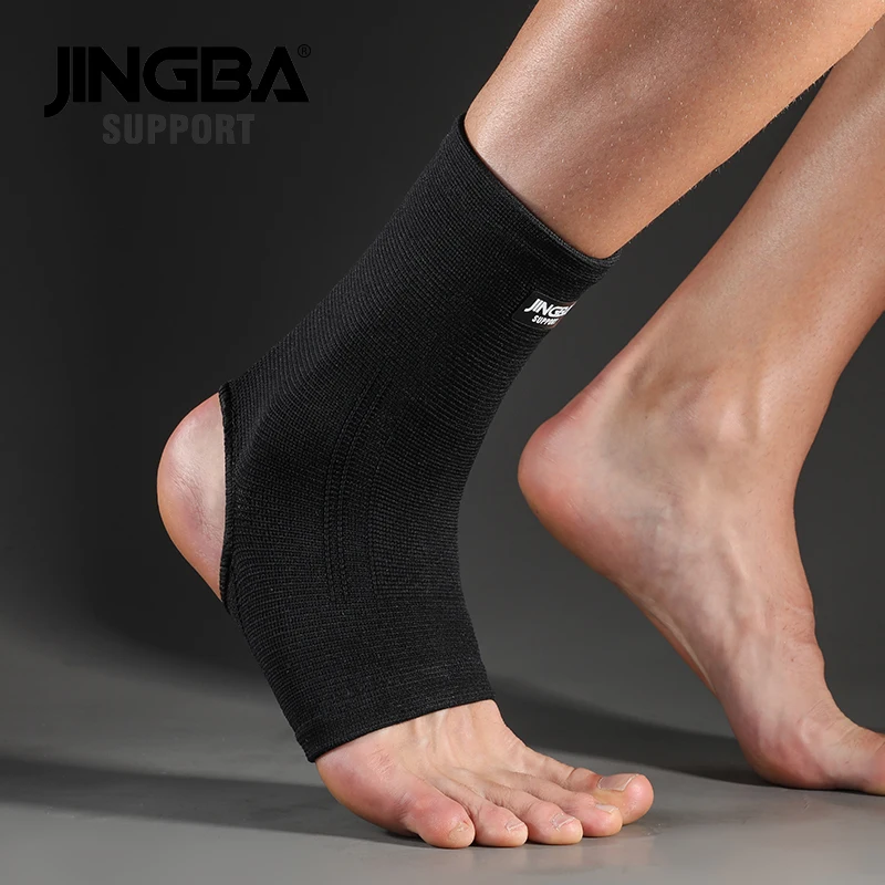 JINGBA SUPPORT 1 PCS Dropshipping Black Nylon Compression Ankle Brace Support Protector Outdoor Sports Protective Ankle joint