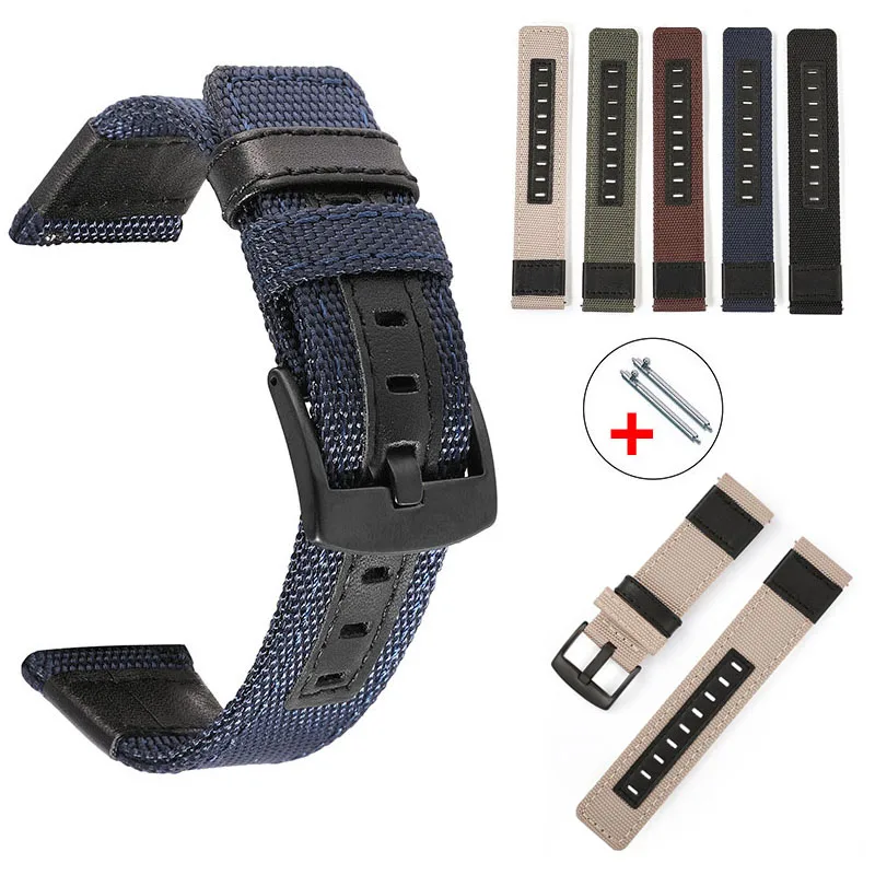 

Nylon Strap For Samsung Galaxy Watch 3 45mm 41mm/Active 2 46mm/42mm Gear S3 Frontier 20mm 22mm Bracelet Huawei GT/2/2e Band