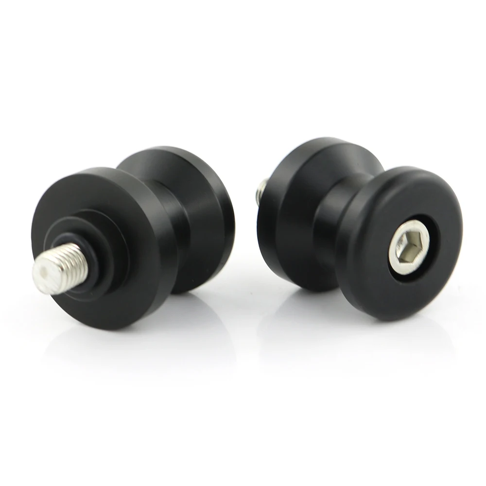 Fit For Yamaha Triumph Aprilia Ducati 1 Pair M6 POM Swingarm Sliders Spools Stand Bobbins 6mm