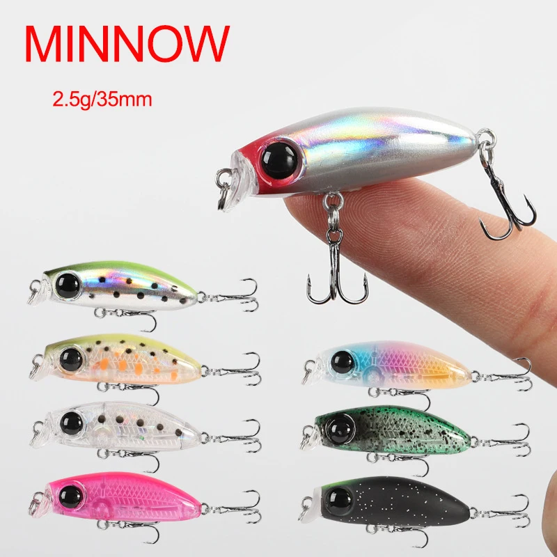 

Sinking Hard Lures 2.5g 35mm Black Minnow Artificial Bait Swimbait Crankbaits Wobblers For Trolling Fishing Tackle 2021