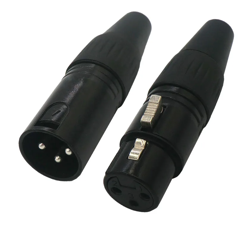 XLR Plug 3 Pin Male and Female Solder Connectors a pair for Microphone Cable Cannon Cable Terminal