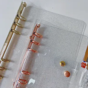 Glitzer Bling Binder Notebook Cover, School Stationery, Tagebuch, Agenda, Planer, Papier, Pink, Gold, A6, A5 8 Hauptverkaufs Goldtuchtür - №5