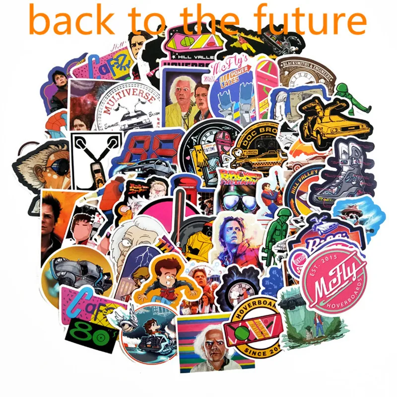 57pcs/bag movie back to the future sticker Car Styling Bike Motorcycle Phone Laptop Pvc Waterproof Adesivos Bomb JDM Decals