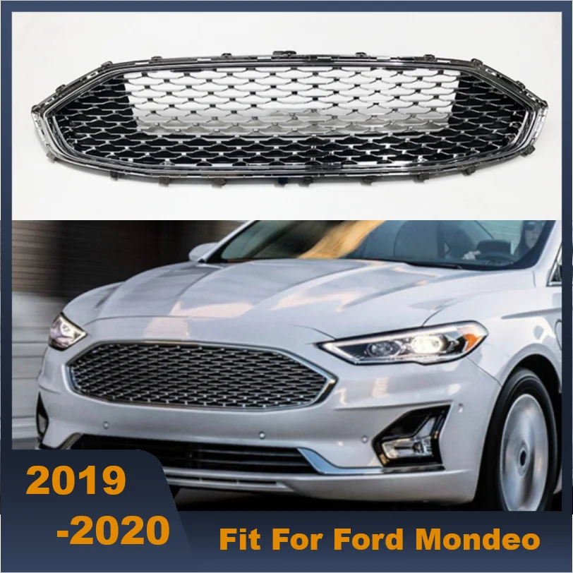 New ABS Front Middle Grille Racing Grills Fit For Ford Mondeo 2019 2020