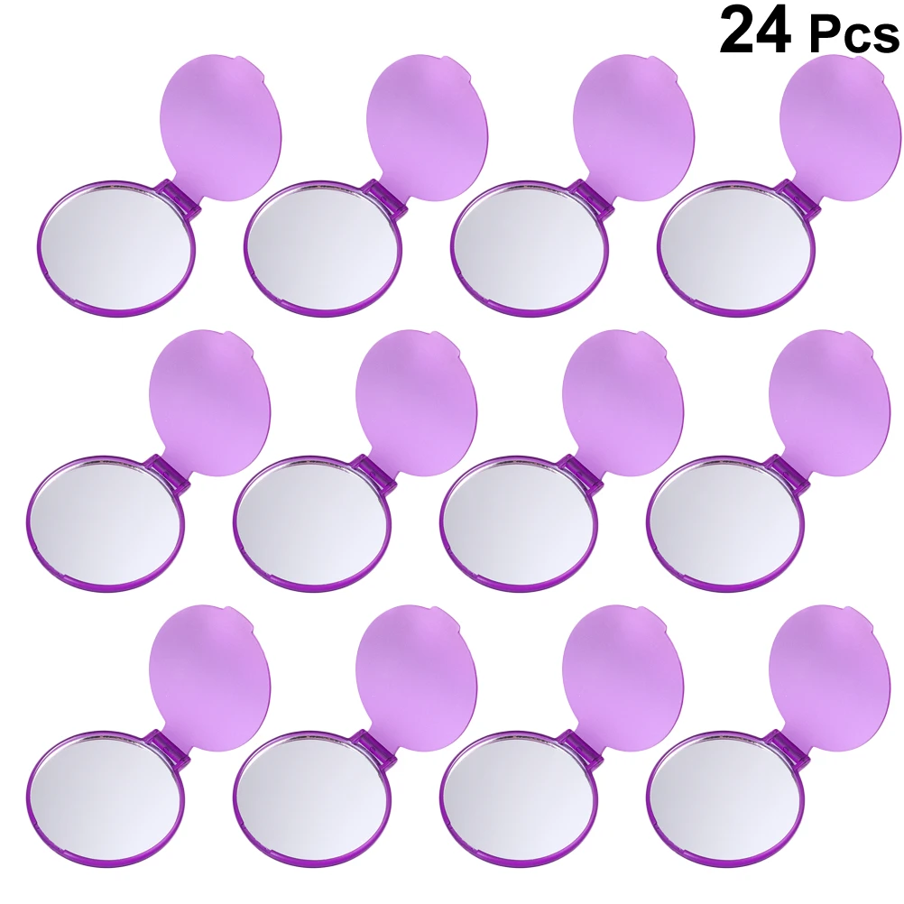 

24 шт., зеркала для макияжа, мини складные зеркала, круглые косметические зеркала, зеркала для макияжа, карманные зеркала для девочек и женщин