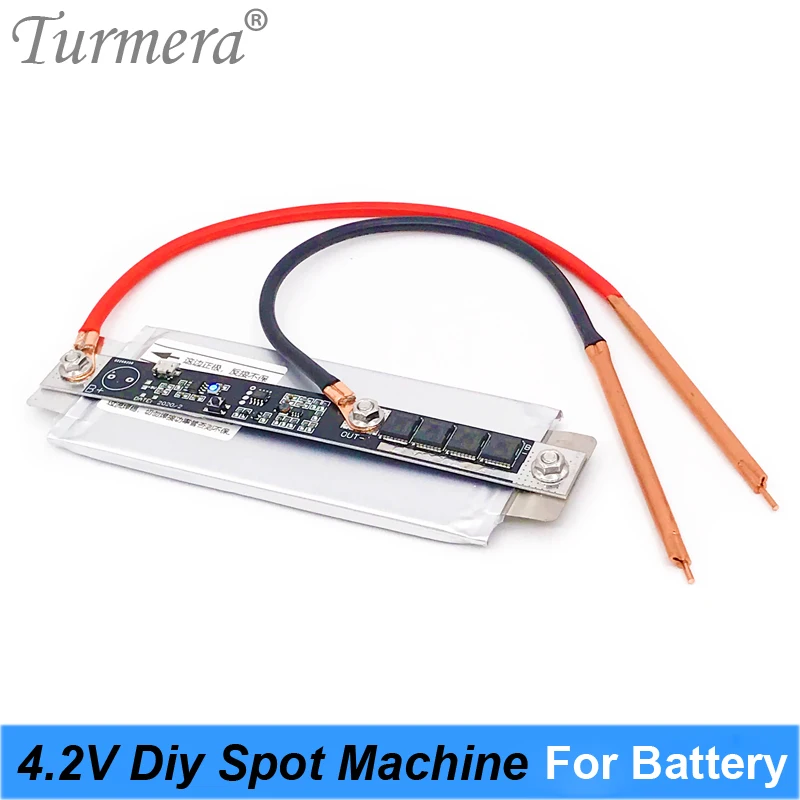 Turmera-máquina soldadora por puntos DIY, 4,2 V, 12V, para soldadura de batería 18650 26650 32700, 0,15mm y paquete de batería, pluma de soldadura