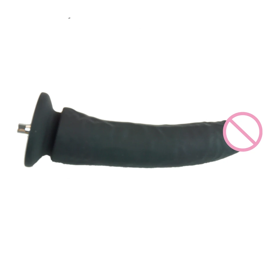 7.08'' Black Hard Handfeel and Slim Ultra Smooth Dildo Designed for Anal Sex Specially,Quick Connect for Sex Machine