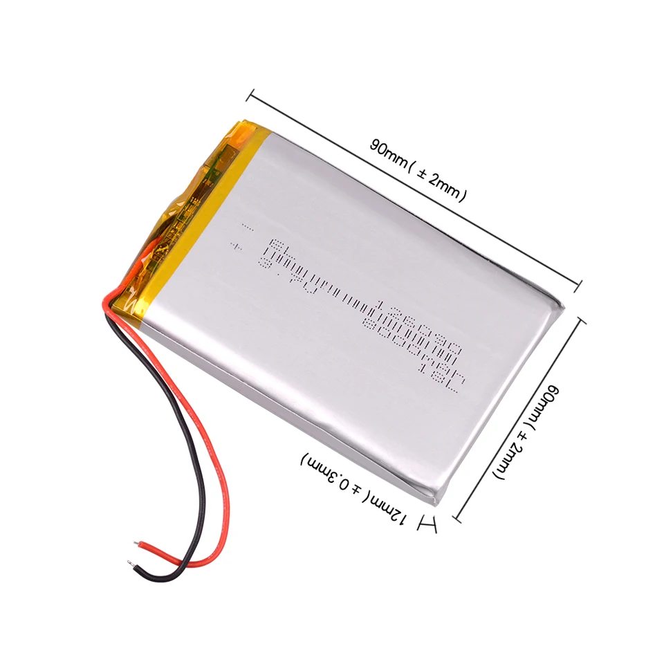 ぽむ 126090 3.7V 8000mAh Lithium ion Polymer Battery Rechargeable Lipo