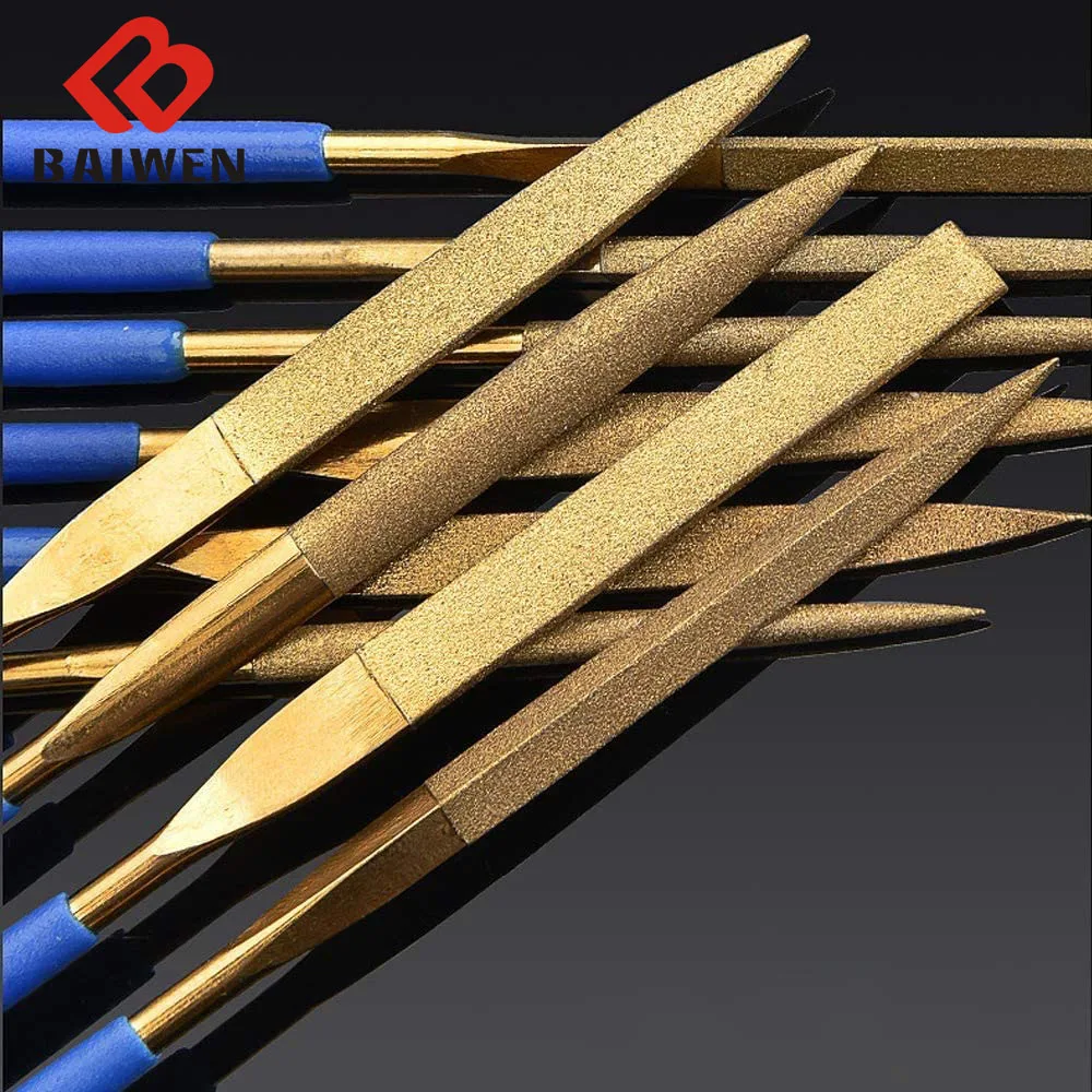 10 stücke Mini Diamant Nadel Datei Set Manuelle Werkzeuge Keramik Handwerk DIY Holz Raspel Dateien Nadel Schmuck Polieren Carving Cutter werkzeuge
