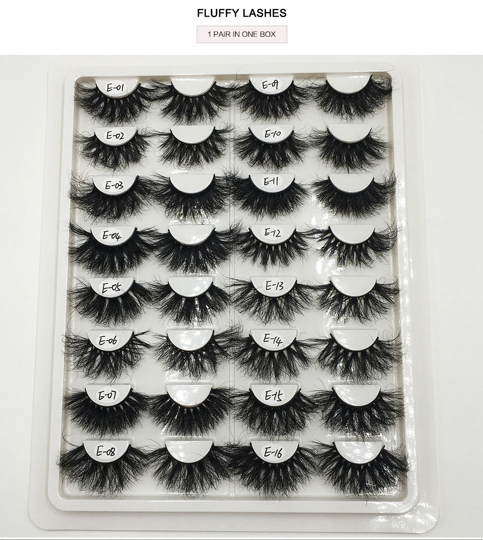 Neue nasse flauschige Nerz Wimpern mit Spikes Make-up Anbieter 16mm 18mm 25mm Volumen lang natürlichen Look Nerz Wimpern Großhandel – Detail 14