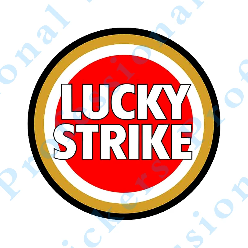 Hot Lucky Strike Badge Brand Car Sticker Decal Decor Motorcycle Off-road Laptop Trunk Guitar PVC Vinyl Stickers