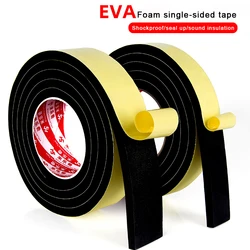 EVA Single Side Black Foam Tape 5mm 8mm 10mm Thickening Self-adhesive Sealant Strip Heat Insulation Anti Collision Foam Tape