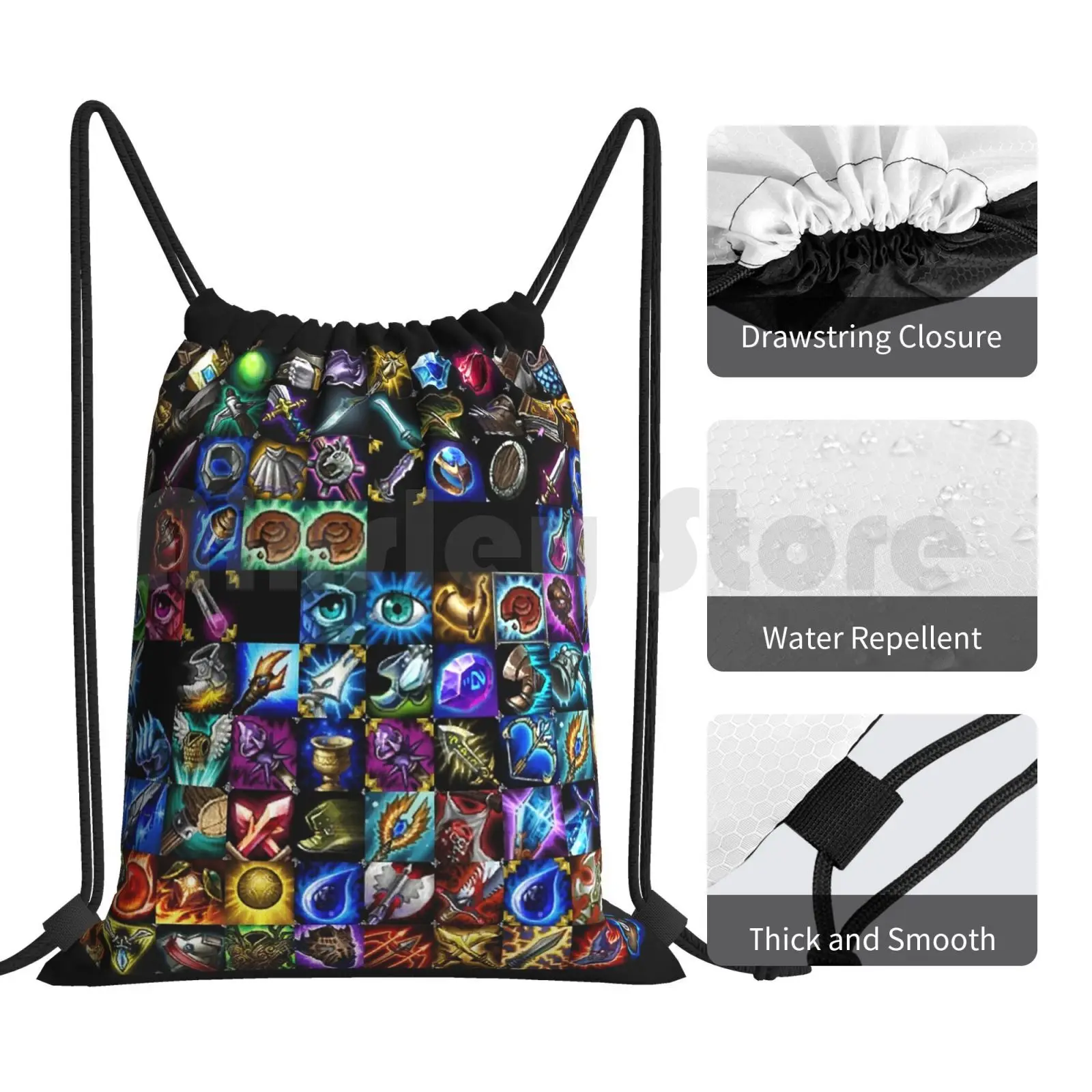 Items Backpack Drawstring Bag Riding Climbing Gym Bag Valorant Cool Slim Old School For You Hot Trend Cs Go Book Phone Tft