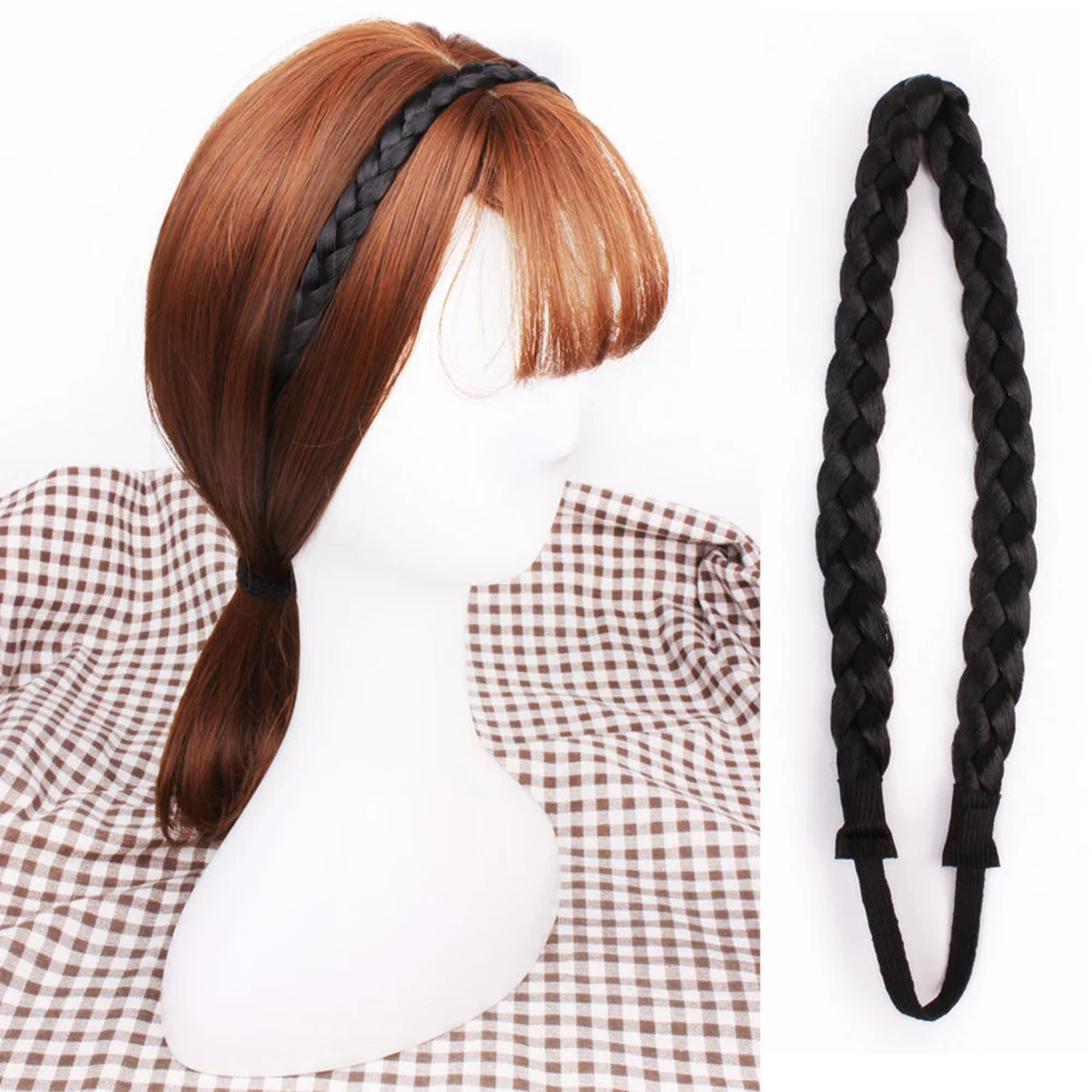 Fashion Synthetic Twisted Wig Braided Hair Band Elastic Cute Headband Cat Ears Hair Hoop Lace Pop Princess Party Decoration