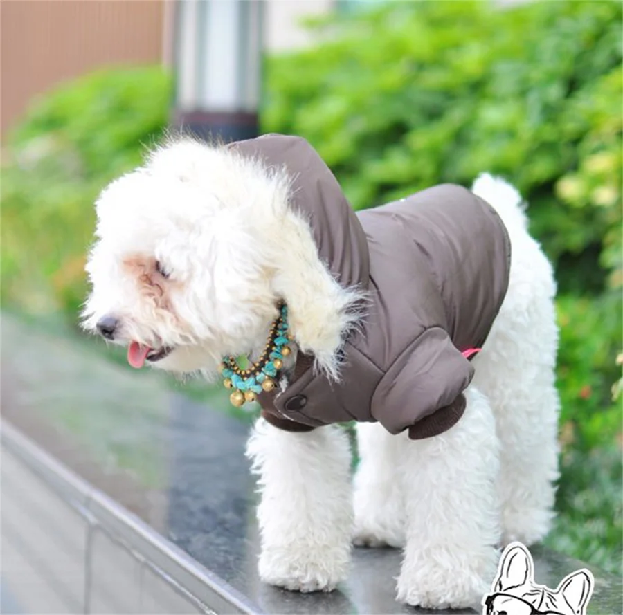 Coffee Pet Coat for Dogs, Warm Clothing, Small Puppy Jacket, Winter