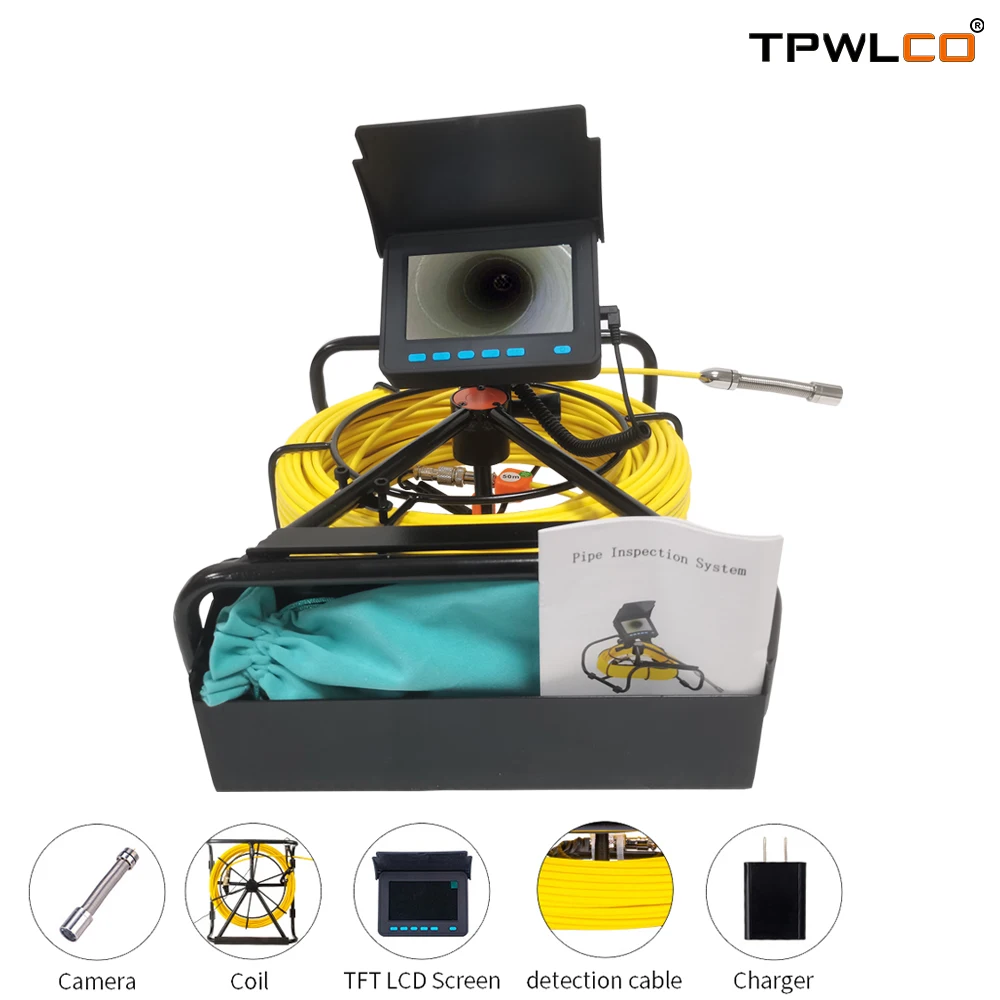 

720P 4.3 inch Screen Endoscope Waterproof 17mm Inspection Sewer Pipeline Camera Borescope Underwater Equiment System