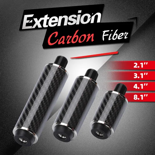 Imagen 2 del producto Extensión extensora de parachoques para taco de billar de fibra de carbono para PREDATOR MEZZ ZOKUE HOW FURY, accesorios de billar
