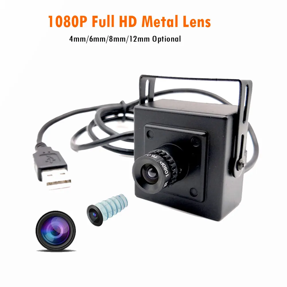 2.0 Megapixel HD USB Webcam 1080P 30fps High Speed Drive-free UVC PC Mini Box CCTV Security Video Camera
