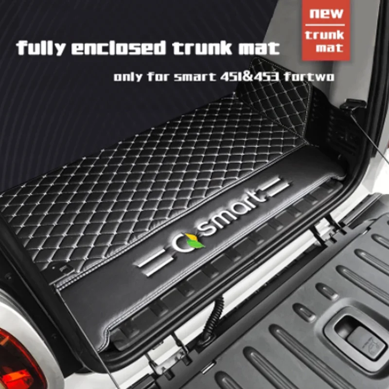 Smart 451 Smart 453 accessory Car leather material Car rear mat trunk for smart 451 smart 453 fortwo 2009-2020