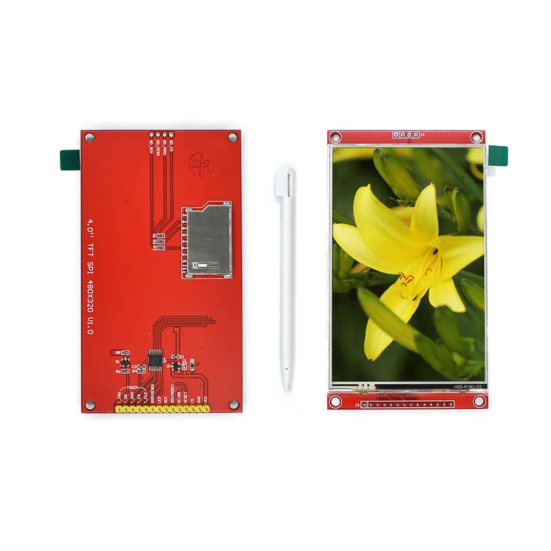 MCU SPI 직렬 TFT LCD 모듈 디스플레이 스크린, 터치 패널 내장 드라이버, ST7796S ILI9486, 4.0 인치 LCD 480*320