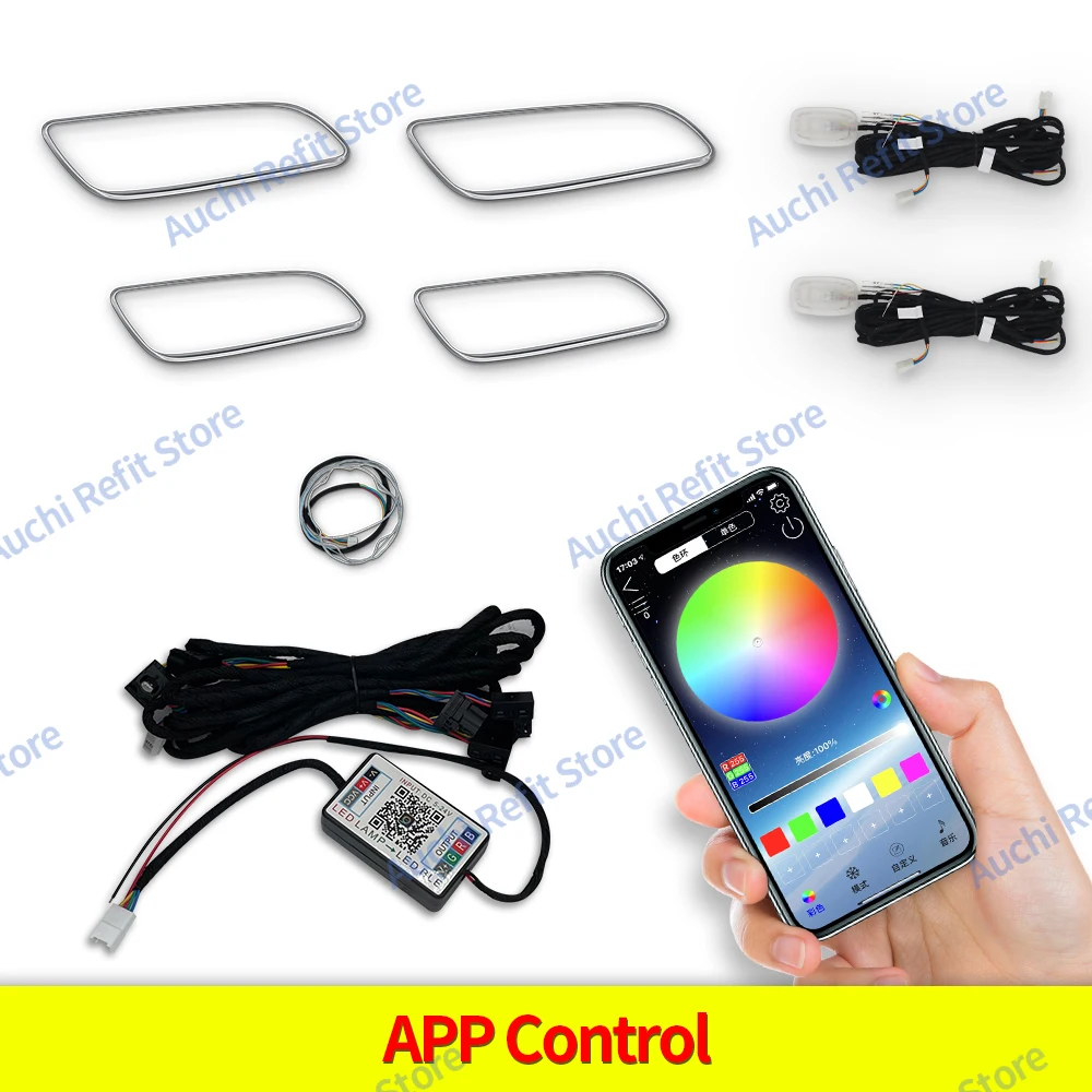 Nieuwe 12-Kleur LED Auto Air Vent Turbine Sfeer Lamp Voor Mercedes-Benz AMG A/B/CLA/GLA Klasse W176 W117 W156 W246 Omgevingslicht