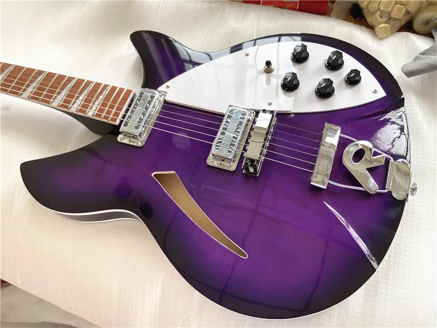 High quality 360-6 string electric guitar purple rose wood fingerboard R guitar bridge free shipping