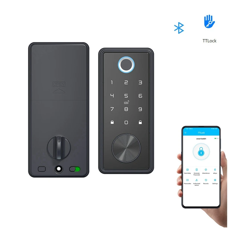 Smart TTLock Bluetooth Keyless Entry Door Lock Electronic Keypad Deadbolt Locker Password Fingerprint Storage IC Card Locks