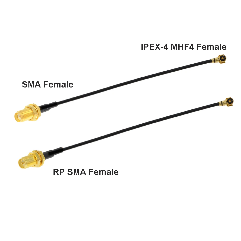 500pcs IPEX Cable uFL/u.FL/IPX/IPEX4 MHF4 Female to SMA Female Antenna RF Cable RG0.81 0.81mm Pigtail Extension Cable