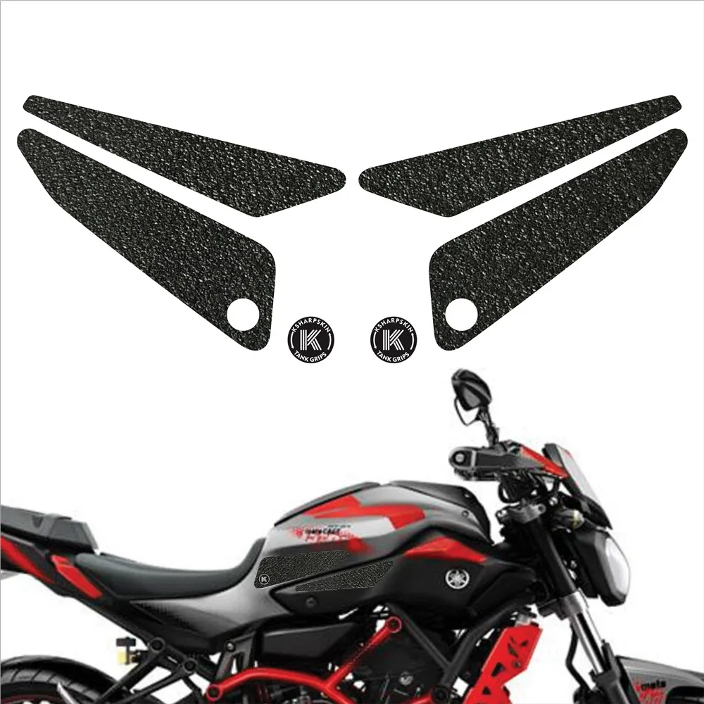 

Motorcycle tank grip fuel tank traction pad side knee grip protector KSHARPSKIN for YAMAHA 2015-2017 FZ-07 MT-07 MOTO CAGE