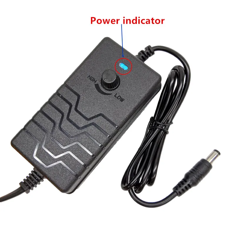 Adjustable Power Supply Adapter AC To DC 24V-36V 2A Universal Adapter Voltage Regulated Hoverboard With LED Terminal Connector