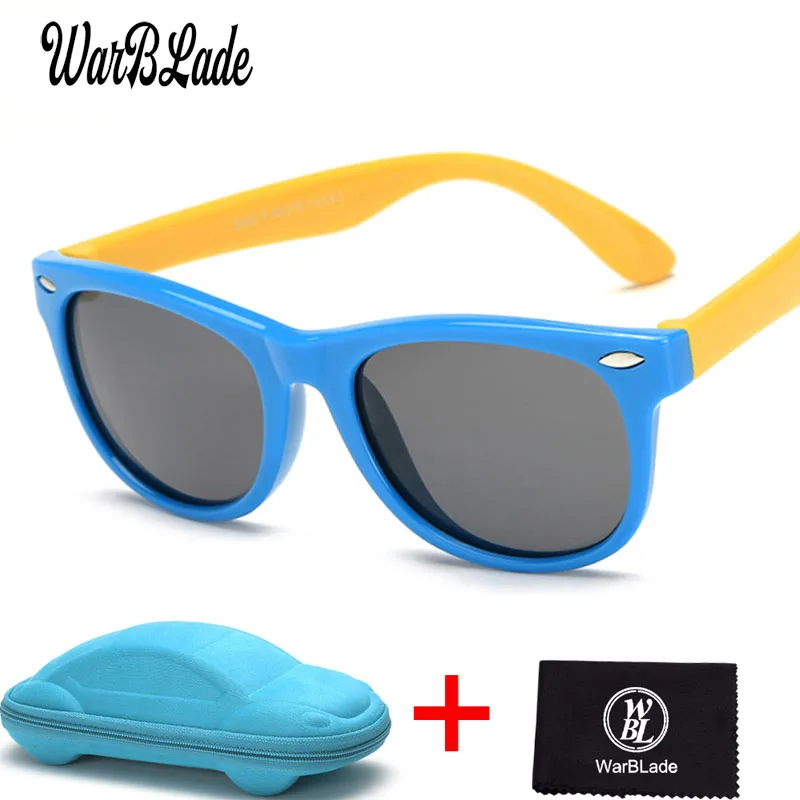 

WarBLade 2024 New Polarized Kids Sunglasses Child Baby Safety Coating Sun Glasses 100% UV400 Eyewear For Boys Girls With Case