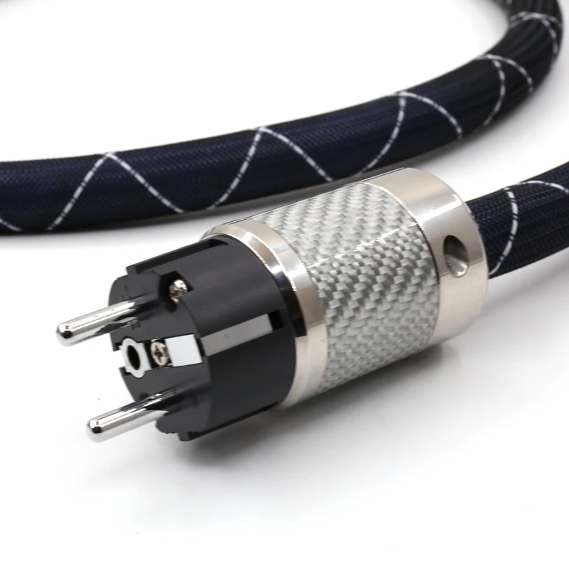 HiFi Furutech Nanoflux-18 Power Cable FI-E50 FI-50 (R) Plug Schuko Fever Audio Cable OCC Rhodium Carbon Fiber EU/US C15 Plug