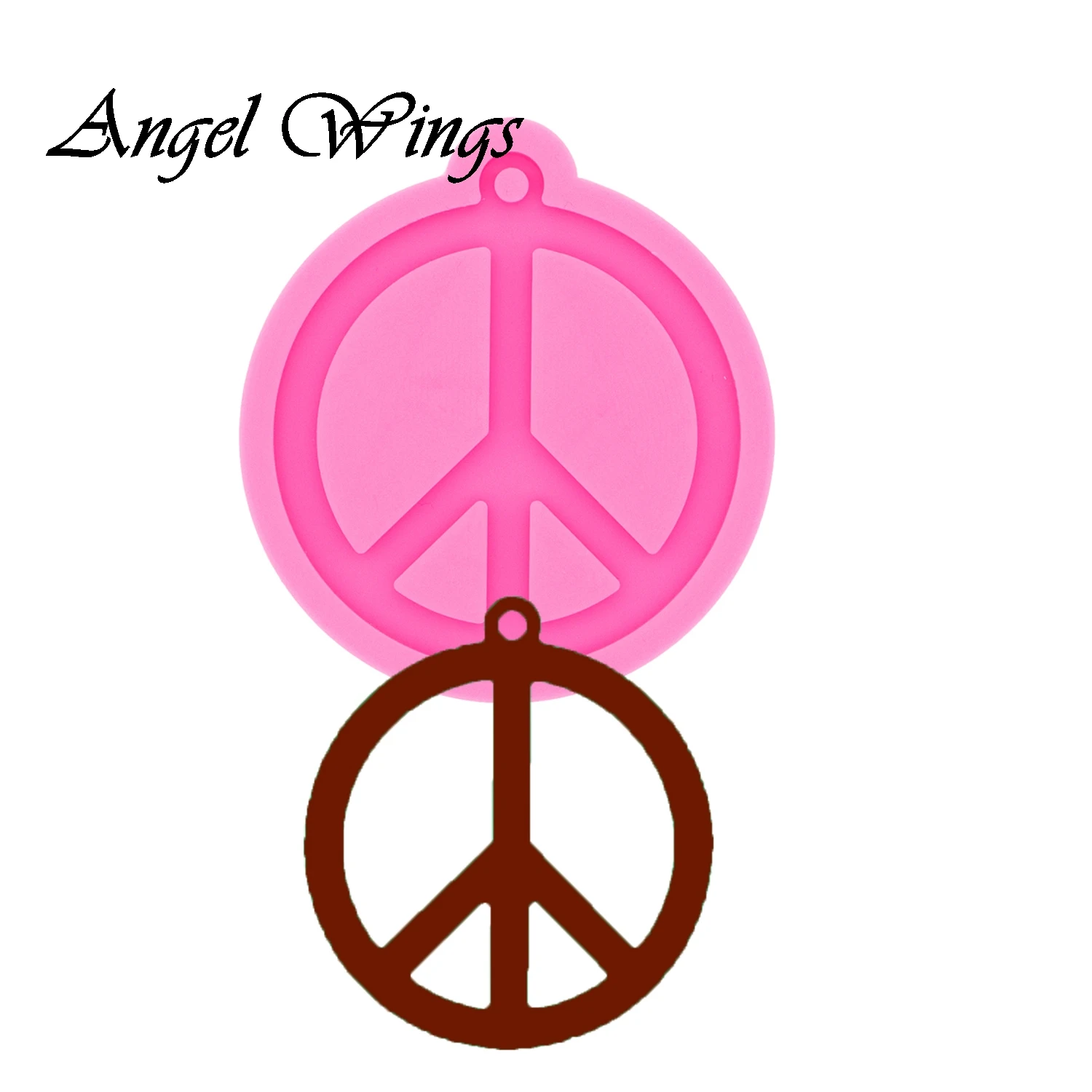 Keychains Peace sign Silicone Molds DIY Shiny Jewelry Epoxy Resin Mold DY0289