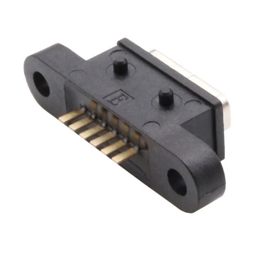 1-4pc IPX8 TYPE C 2P/4P Waterproof Female USB C Socket Port With Screw Hole Fast Charge Charging Interface 180 degree  Connector