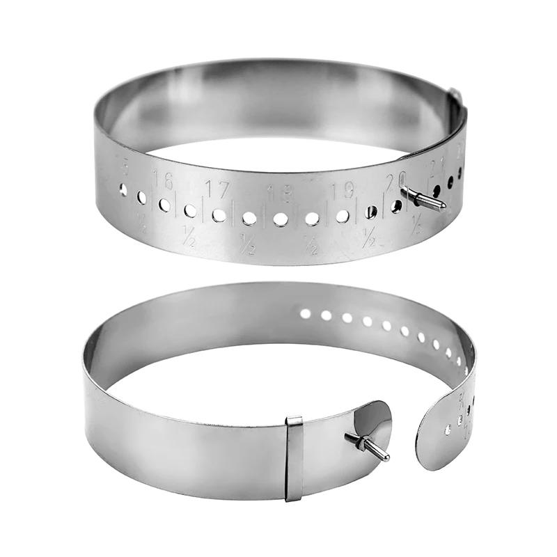 Stainless Steel Bangle Sizer Gauge Adjustable Wrist Bracelet Measure for Diy Jewelry Making Tools And Equipment Length 15-25cm