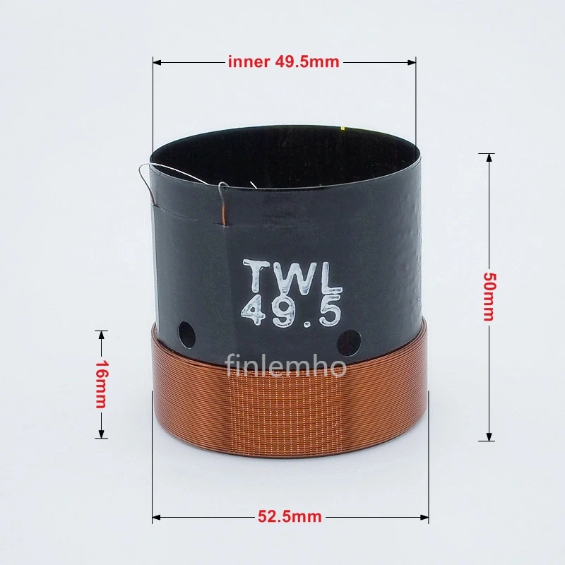 Speaker Woofer Voice Coil 35.5/49.5/51.5mm Car Bass Repair Parts 4 Layers Copper Wire With Black Aluminium Former Home Theater