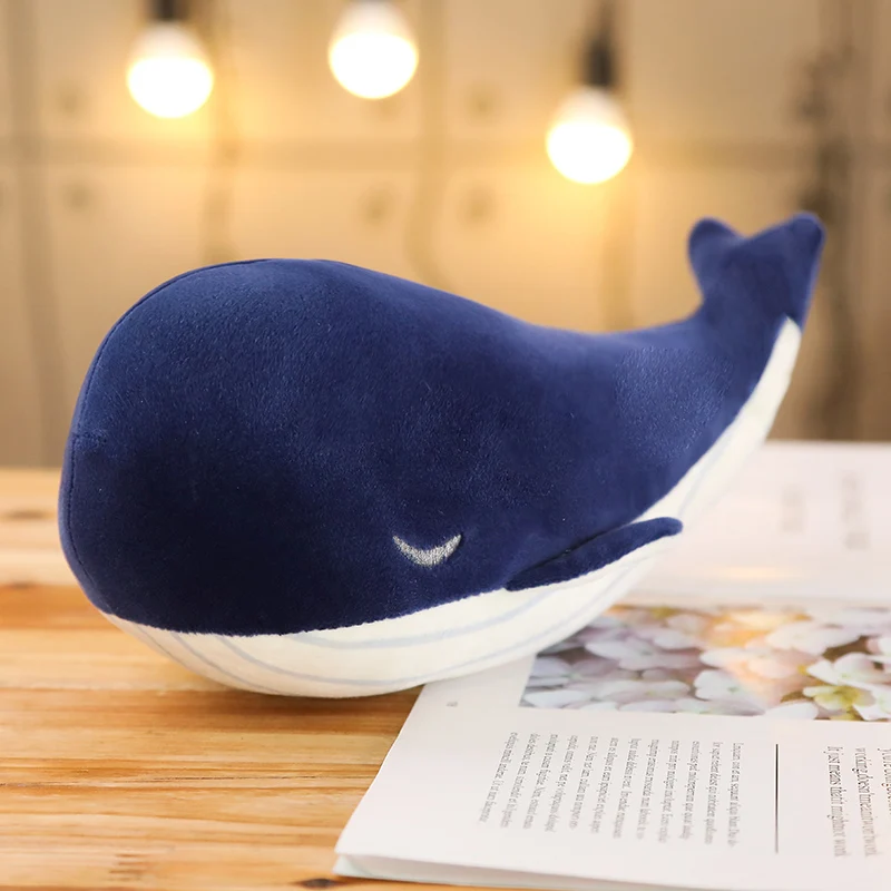 25/45/65cm Super Soft Plush Toy Sea Animal Big Blue Whale Soft Toy Pillow Stuffed Animal Baby Children\'s Birthday gift