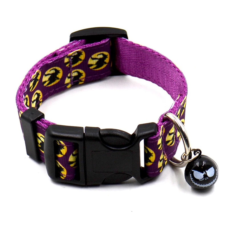 Nylon Halloween Pet Small Dog Collar Dog Pet Puppy Collar With Bell Festival Puppy Doggy Dress Up Collar  Pet Dog Collar