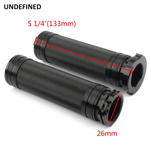 Imagen 2 del producto Empuñaduras de mano de 1 ""y 25mm para Harley Sportster 883 1200 XL VRSC Touring Dyna Softail personalizado 96-UP manillar motocicleta aluminio negro