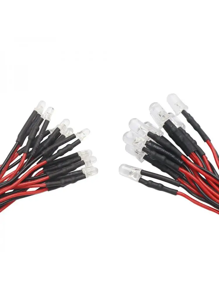 10 stks 3mm 5mm 3 v-12 v Led Licht Rood Wit Geel Voor 1/10 Rc Crawler Auto Traxxas Trx4 G63 Axiale Scx10 D90 D110 Rgt Hsp Yikong - afbeelding 2