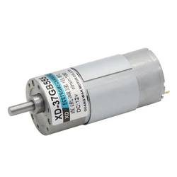 1pcs XD-37GB555 37mm Motor DC 12V/24V 15W High Torque Gear Box GearBox Electric Gearmotor Adjustable Speed CW/CCW 10RPM-600RPM