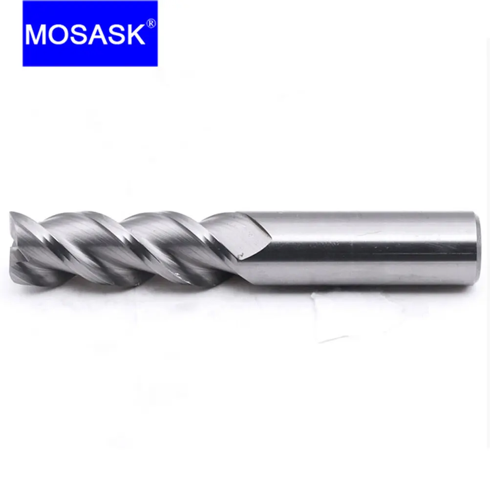 Afbeelding 5: Mosask 1Pc 3 Fluit Hrc 55 Hoogglans Aluminium Bewerking Metaalbewerking Carbide End Mill 8 10 12 mm Tungstel Stalen Frees