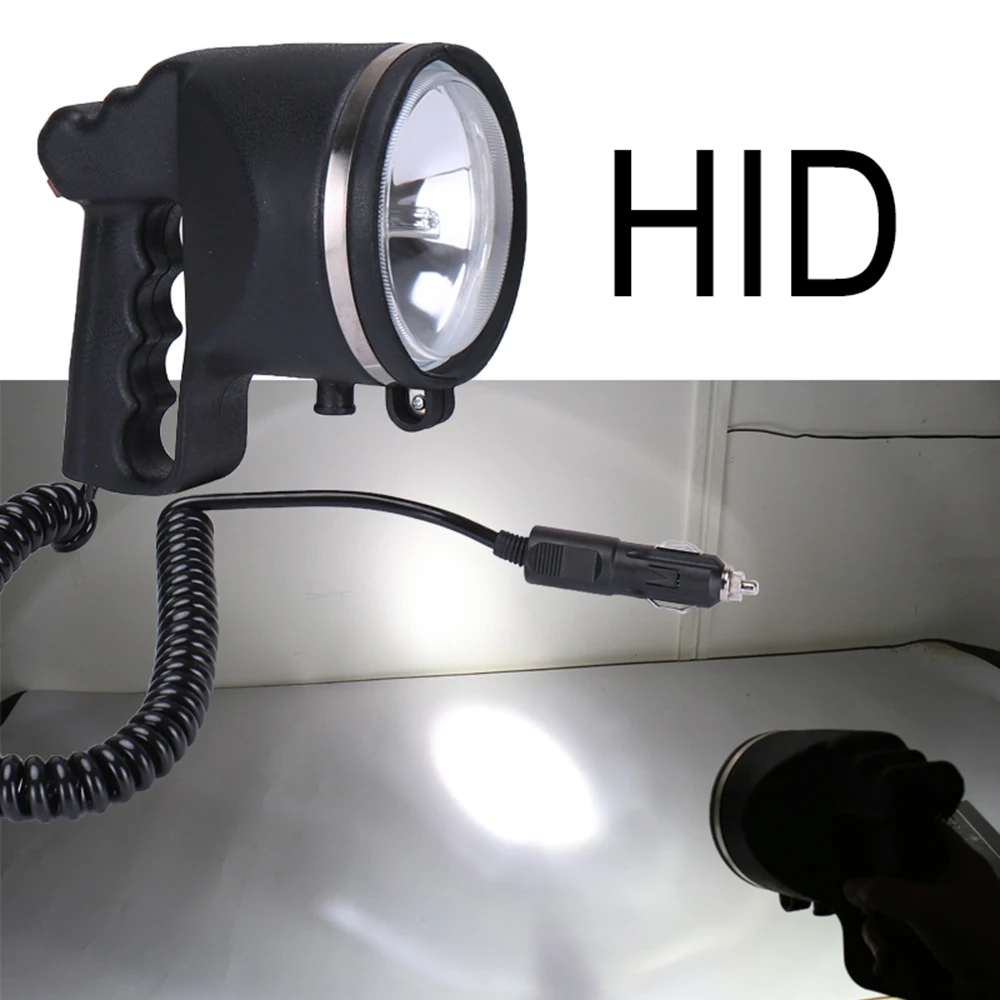 4.5 Inch 55W HID Xenon Search Light Fishing Lamp Portable Spotlight for Hunting Boat Camping Outdoor Lighting 1Pcs