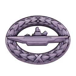 German Navy Kriegsmarine Submarine U-Boot War Badge With a Wreath of Oak Leaves