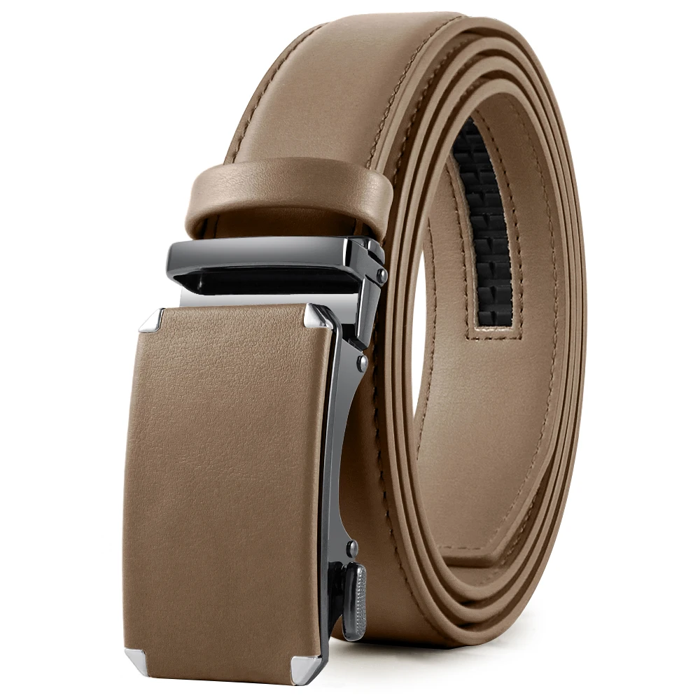 JACNAIP Hot Selling Genuine Leather Belt For Men Business And Leisure Automatic Alloy Buckle，New arrived Luxury Men Belts